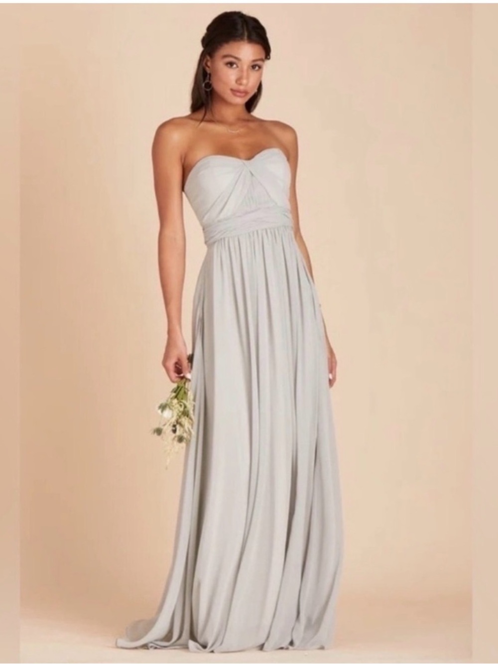 Birdy Grace GRACE CONVERTIBLE DRESS CHIFFON DOVE GREY XS NEW NWT BRIDESMAID
